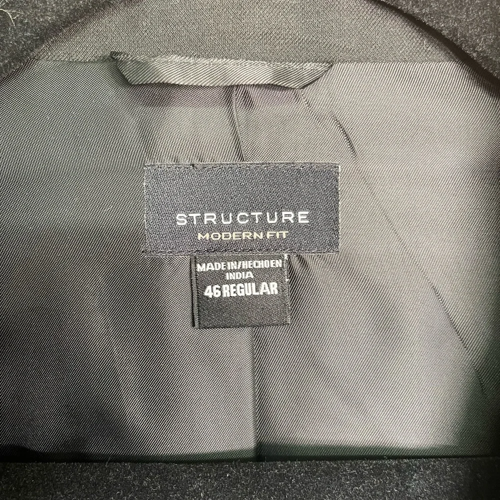 Sears Structure Modern Fit black suit jacket 46 regular