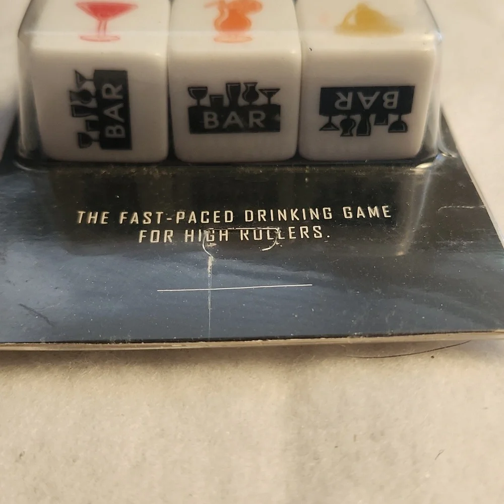BAR DICE Lucky Sevens drinking game for high rollers.