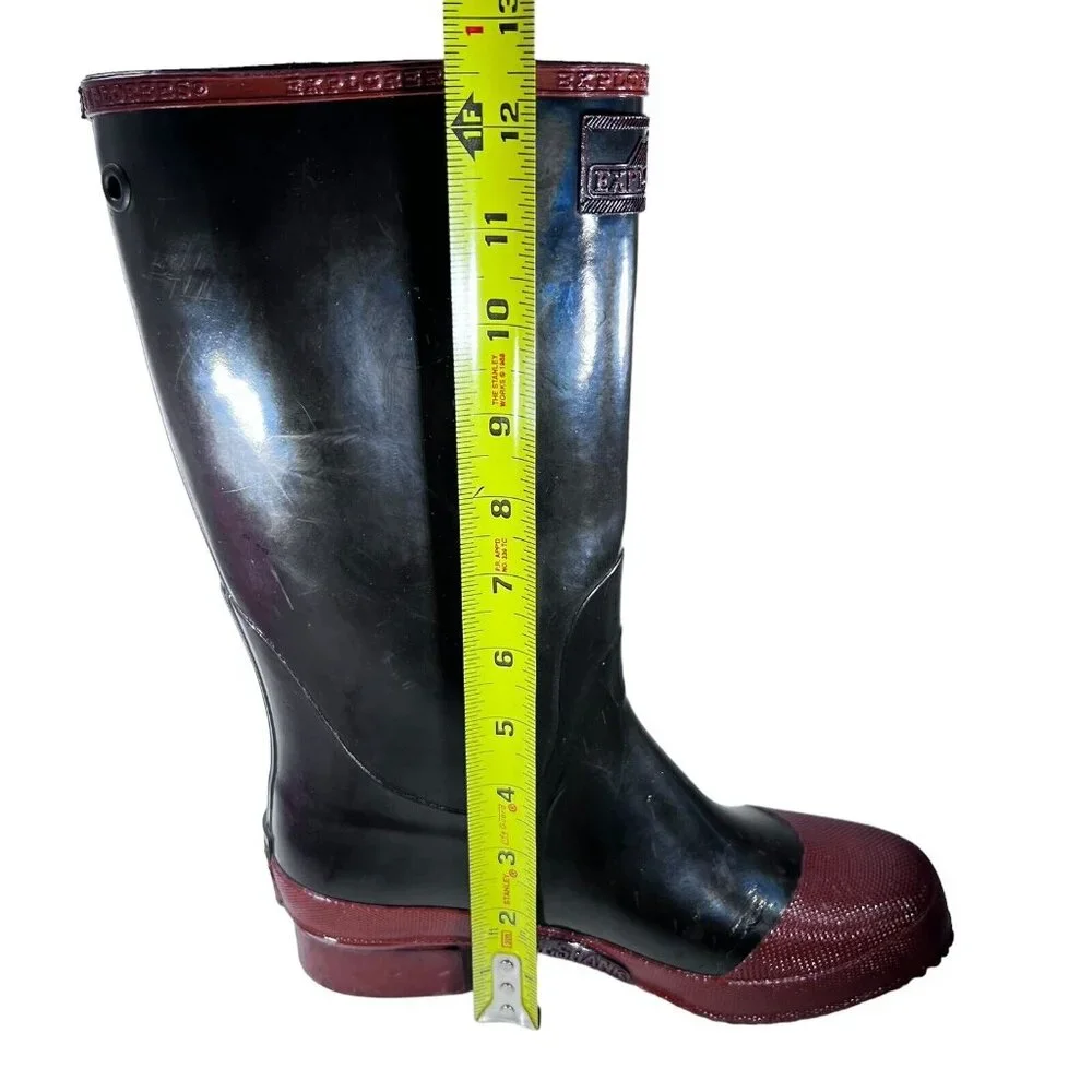 Vintage Explorers Mens Size 5 Rubber Boots 100% Waterproof Steel Shank Wellies