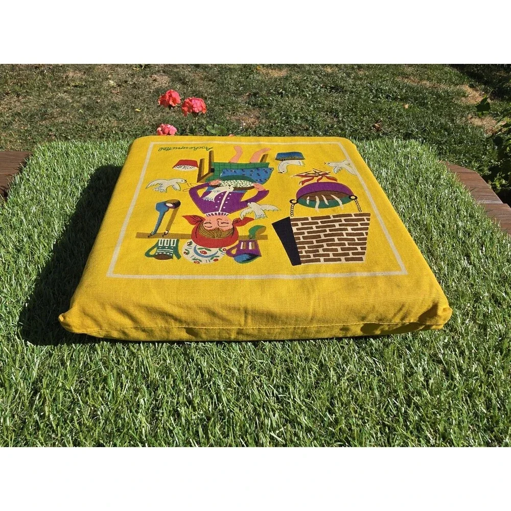 Vintage Super Rare German Pillow/Cushion Cinderella Snow White 7 Dwarfs