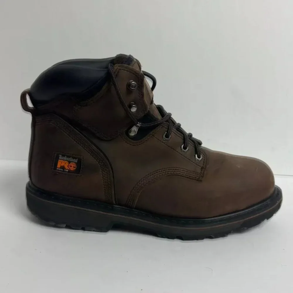 Timberland Pro Mens Pit Boss Steel Toe Work Boot Brown Size 12W
