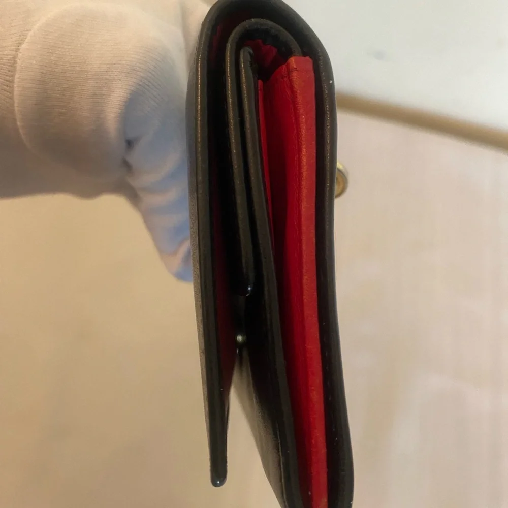 Authentic Christian Dior Black Leather Wallet