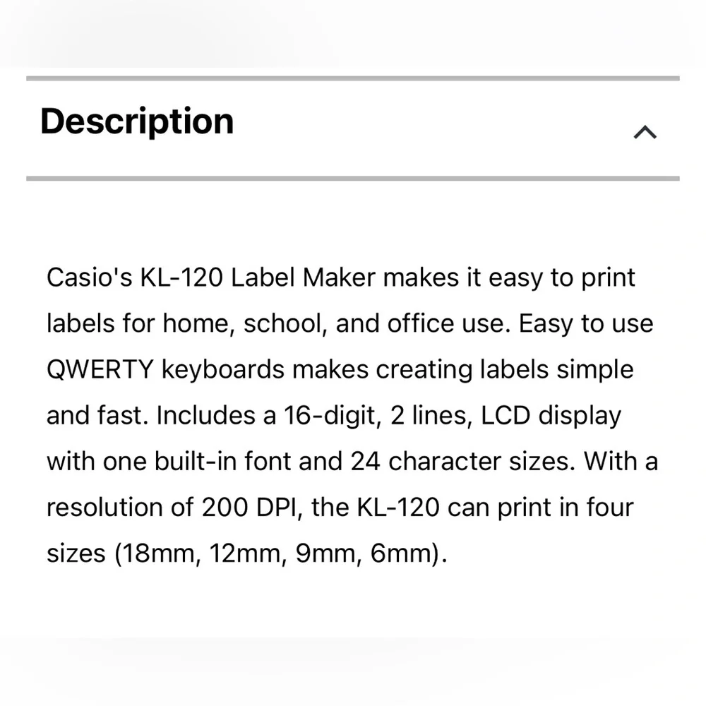 Casio kl 120