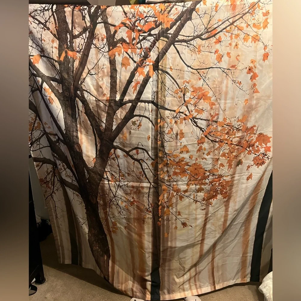 Fall shower curtain