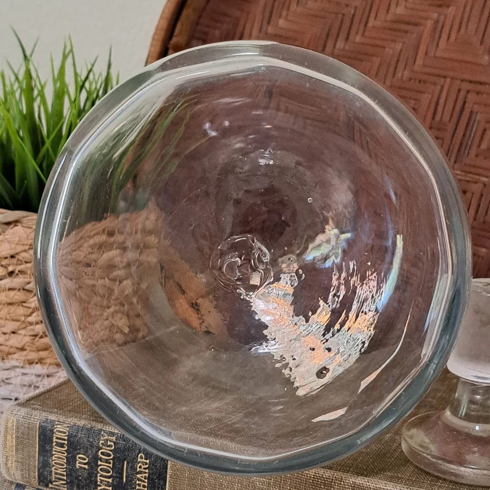 VINTAGE Blown Glass Ship Decanter & Glass Stopper