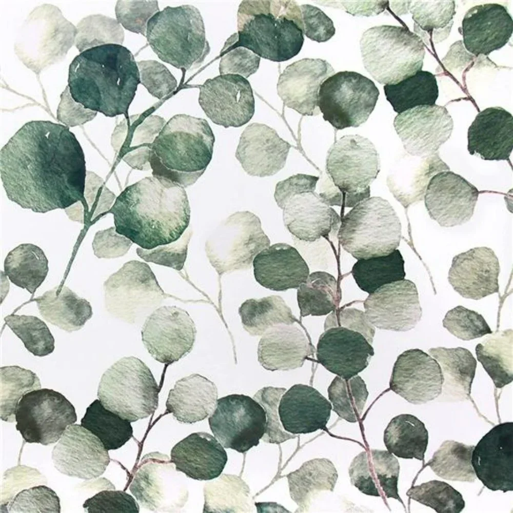 Peel and Stick Wallpaper Floral Contact Paper 17.7'' x 196.8inch Eucalyptus Leaf