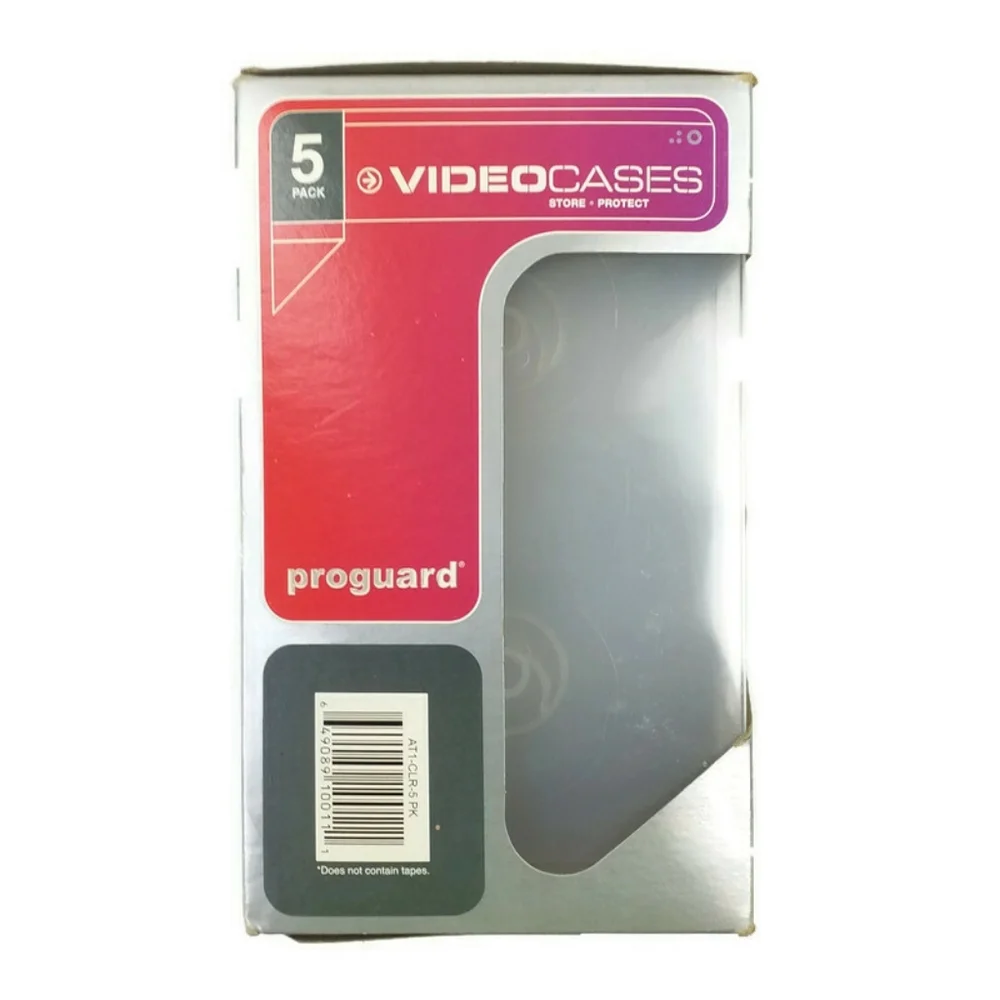 Proguard Clear VHS Video Storage Case 5-Pack Set NEW