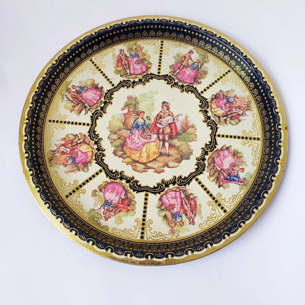 Vintage Metal Serving Tray