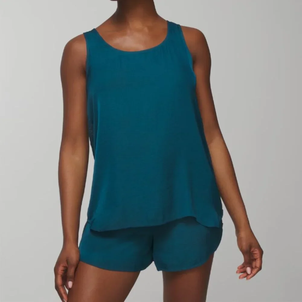 NWT Soma CRINKLE Satin Tank and Short Set