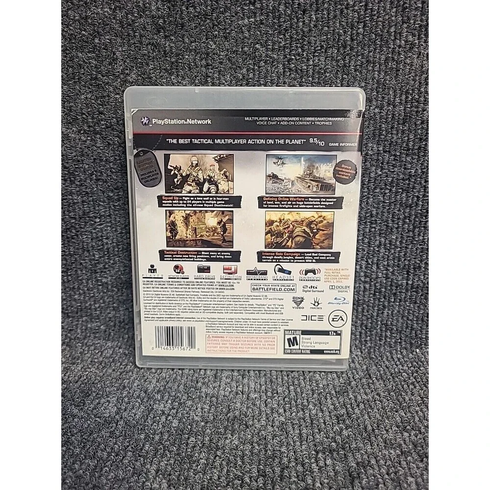 PS3 Battlefield: Bad Company 2 (Sony PlayStation 3, 2010) Tested