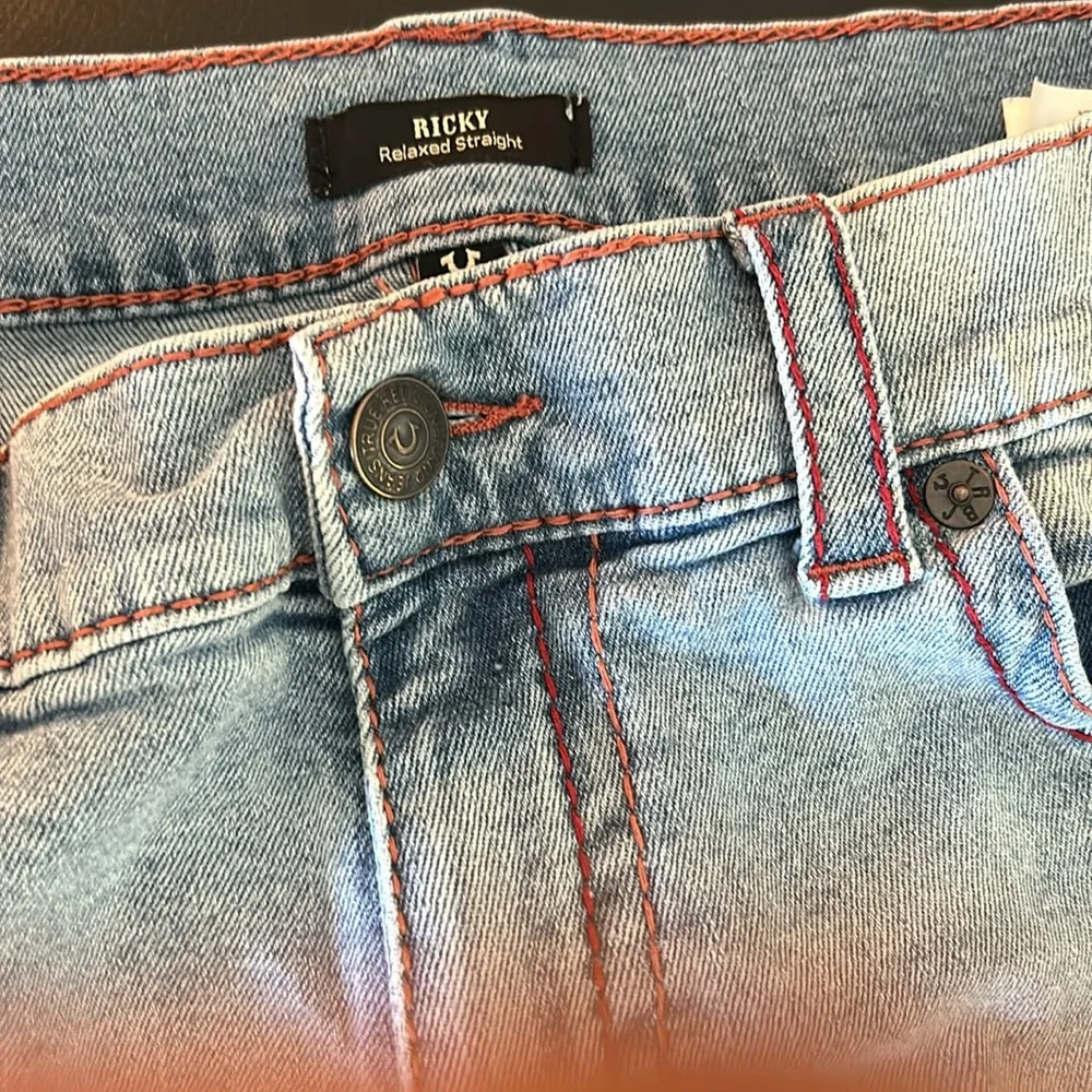 True Religion stripe red jeans