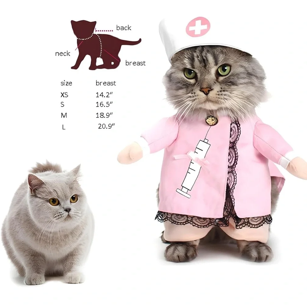 Cat Nurse Costume Size Medium