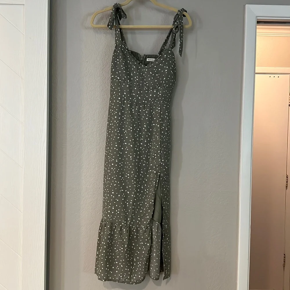 Abercrombie & Fitch Green Polka Dot Maxi