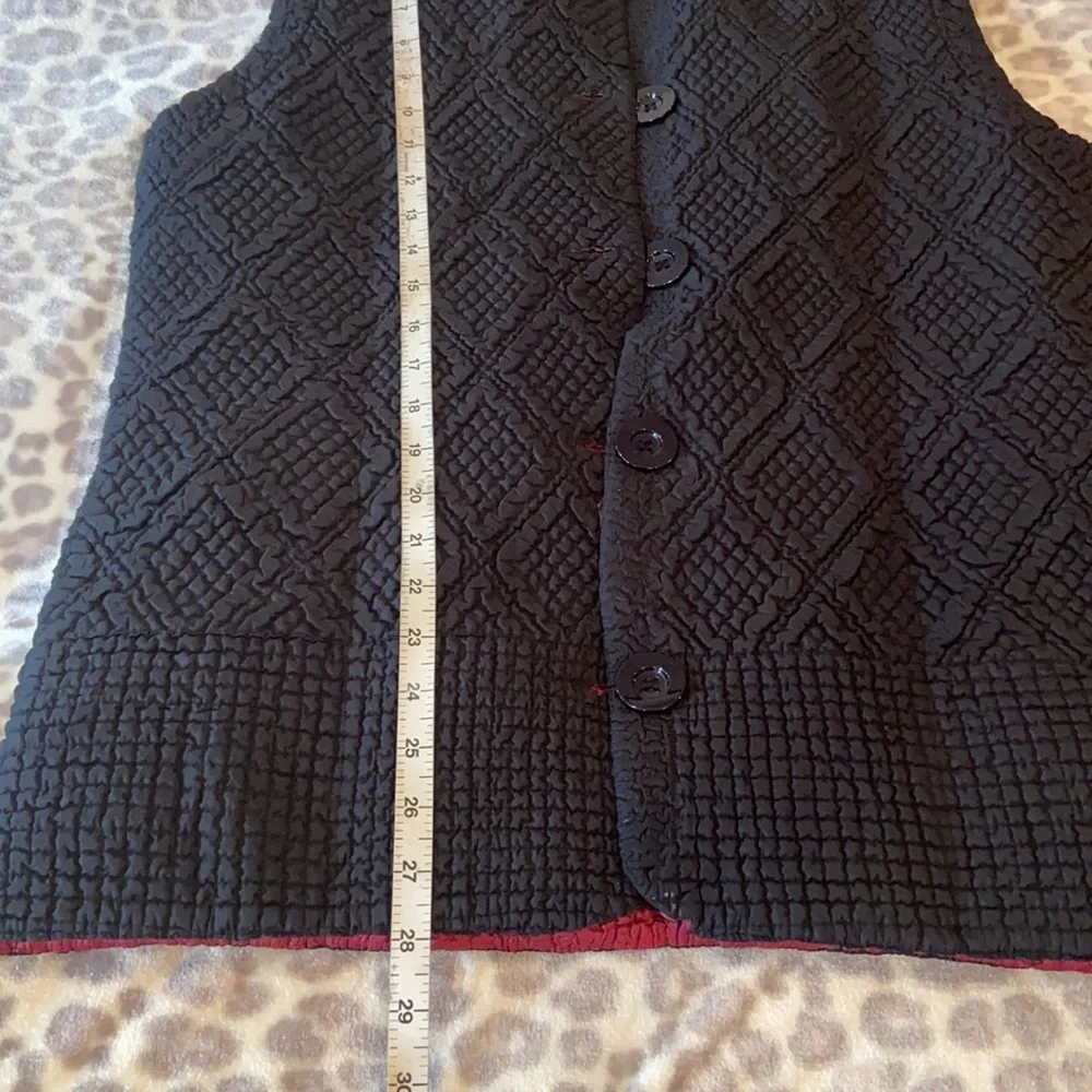 Paris Vest Travel Stretchy Packable Black Sz M-L