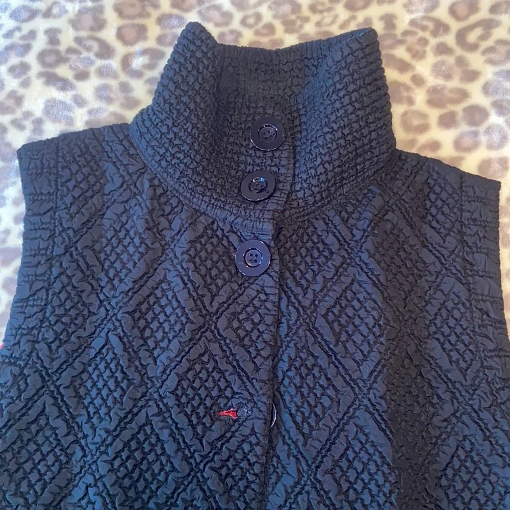 Paris Vest Travel Stretchy Packable Black Sz M-L