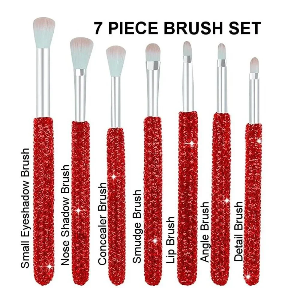 NEW Sparkling Crystal Rhinestone Bling Red Stocking Stuffers Makeup Brus…