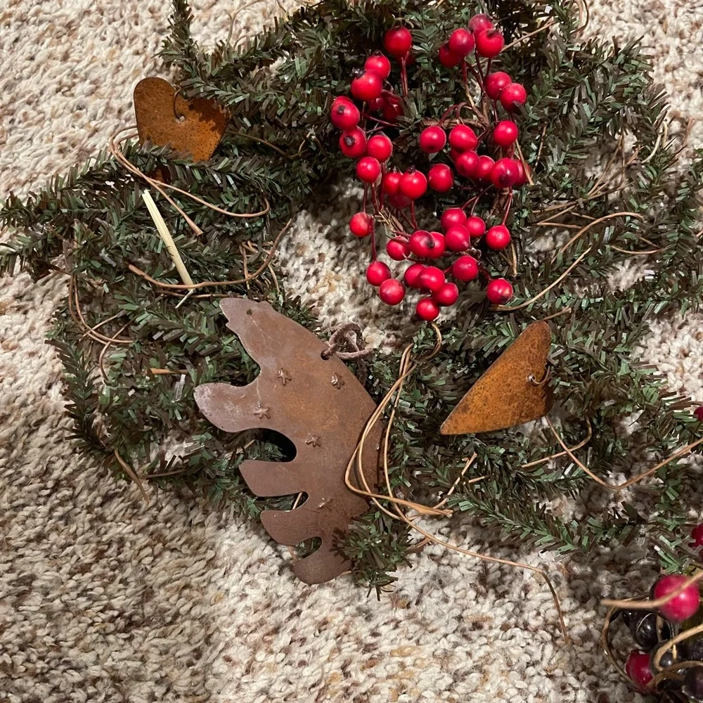 TWO SMALL HOLIDAY WREATHS