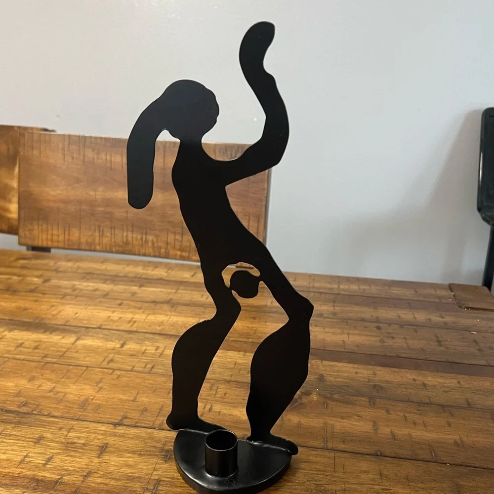 Vintage Rare 1993 Anna Efverlund Ikea Shadow Figure Metal Candleholder