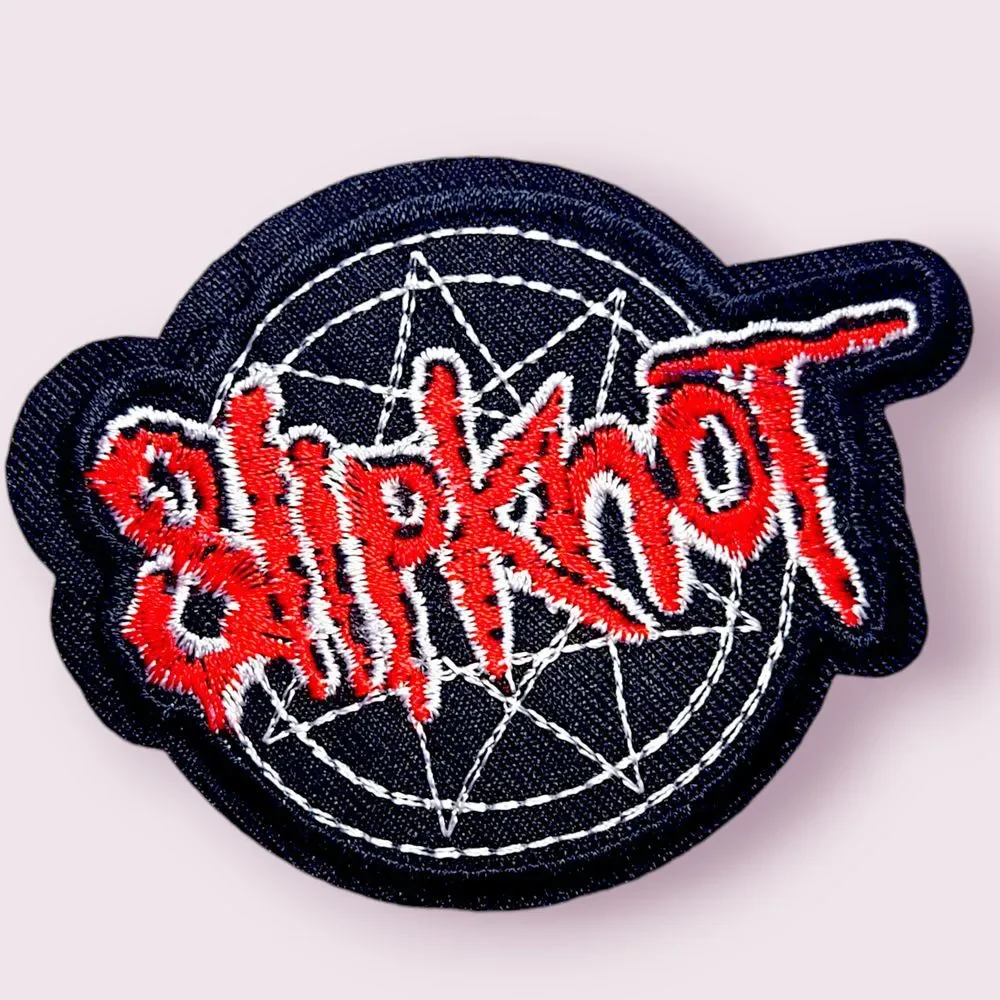 Iron‎ On Patch-Crafts Material DIY Applique-Slipknot-metal Brand