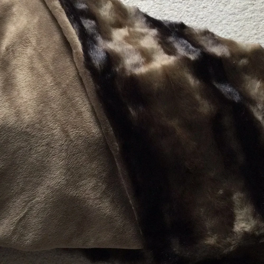 West Elm faux fur throw
