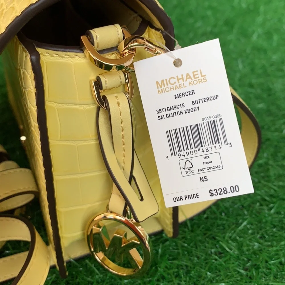 Michael Kors Mercer Sm clutch XBODY Buttercup