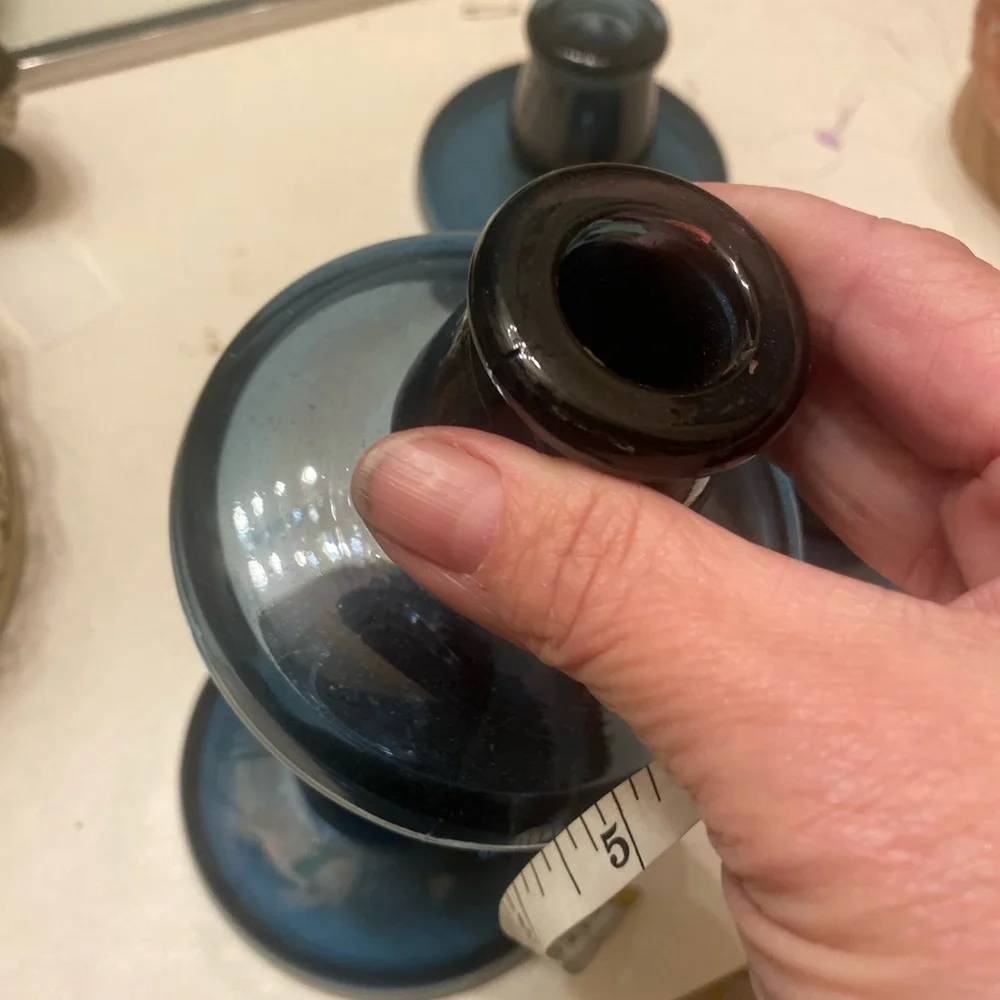 IKEA glass candlestick holders set of 4