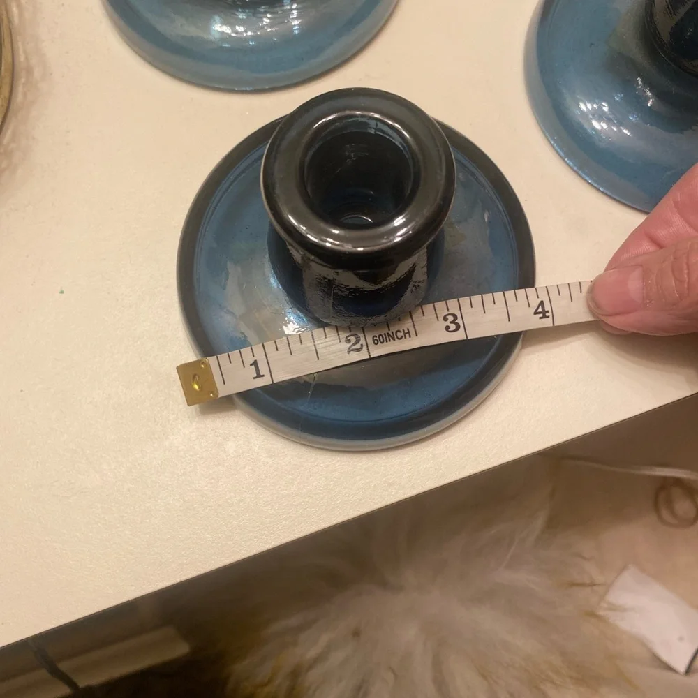 IKEA glass candlestick holders set of 4