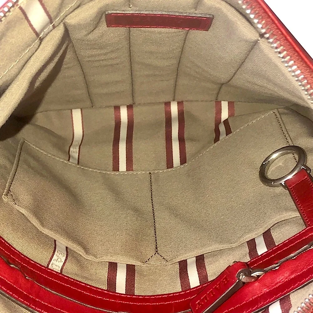 Bally red leather