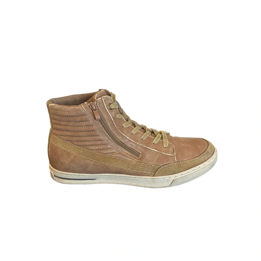Steve Madden Men’s Trackurm High Top Leather Brown Shoes Size 10.5