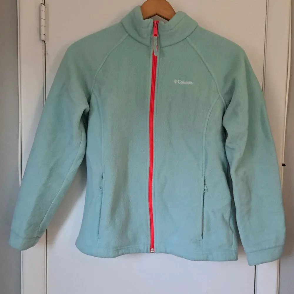 Columbia Full Zip Fleece Jacket Teal  Girl's XL