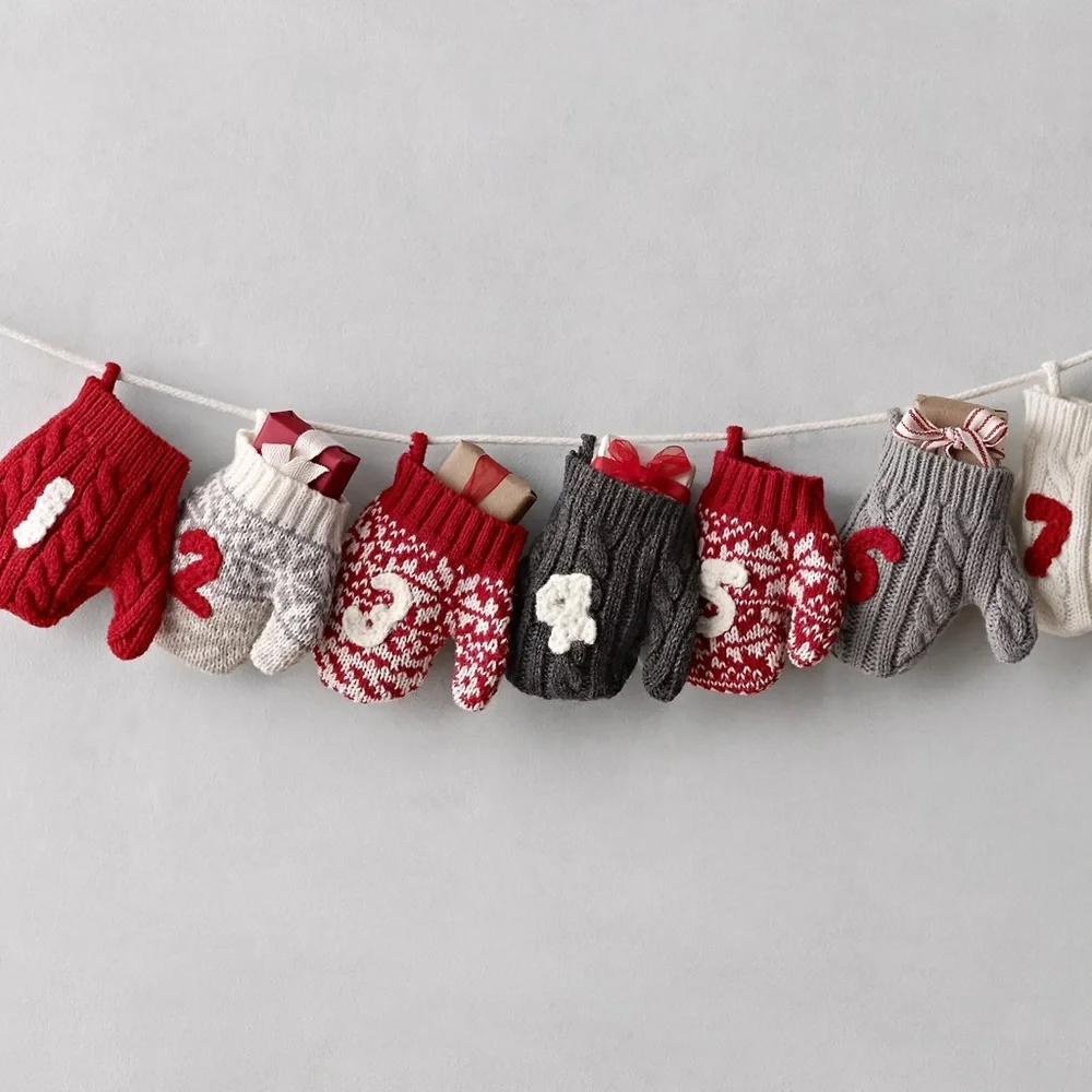 RH Baby mitten advent garland - like new