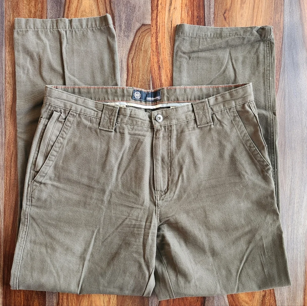 Mens Weatherproof Pants 36 x 32 Cargo 5 Pockets Plaid Lined Stylish Comfortable