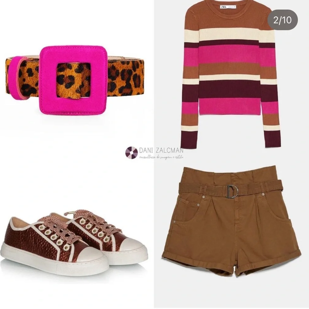Leopard and Hot Pink Suede Leather Fashion Belt