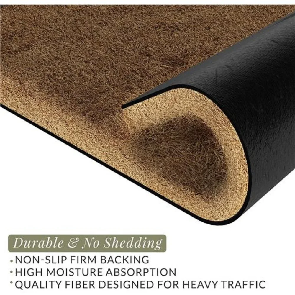 'Home Sweet Home' Doormat Welcome Mat, Outdoor Mat, Front Door, 30x17, Brown