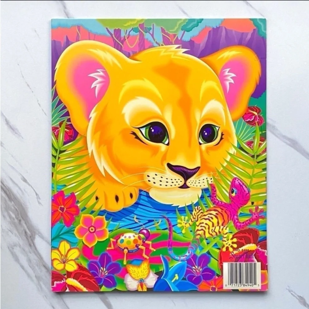 VTG Lisa Frank lion cub folder
