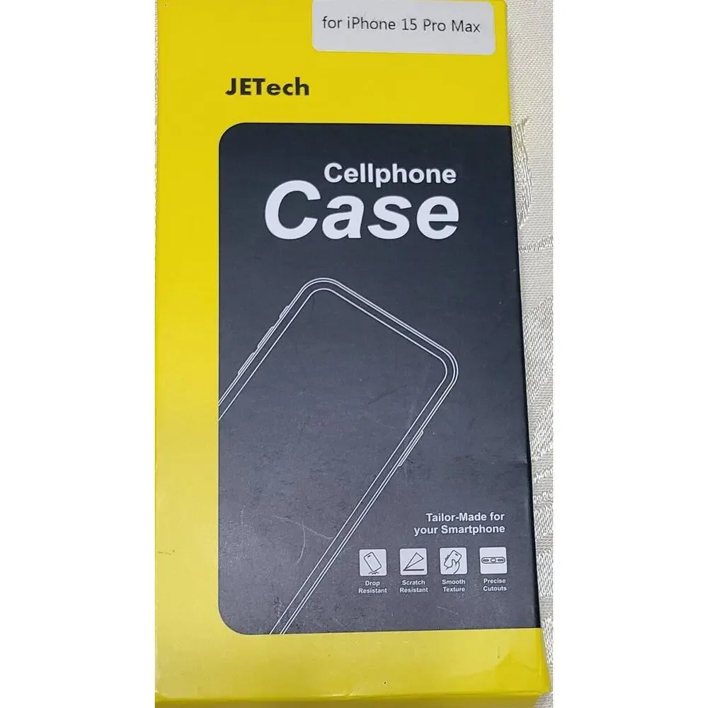 JETech Case for iPhone 15 Pro Max Shock-Absorption Bumper Cover HD Clear Glitter