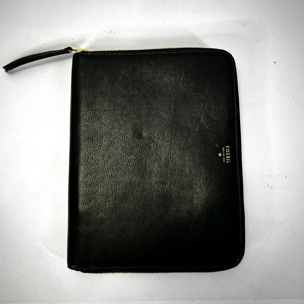 Fossil Genuine Leather Full Zip Mini Ipad Case Cover