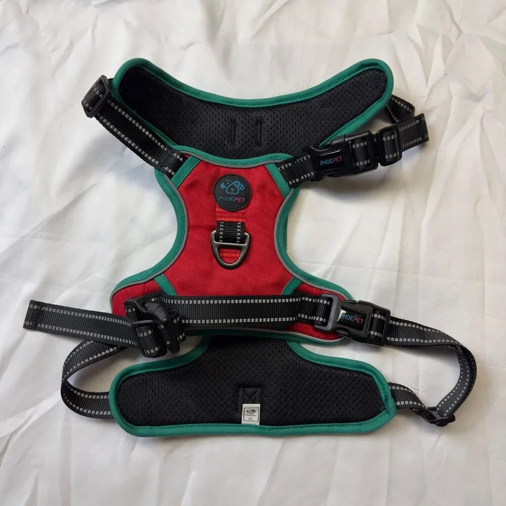phoe pet harness xlarge red/ green euc