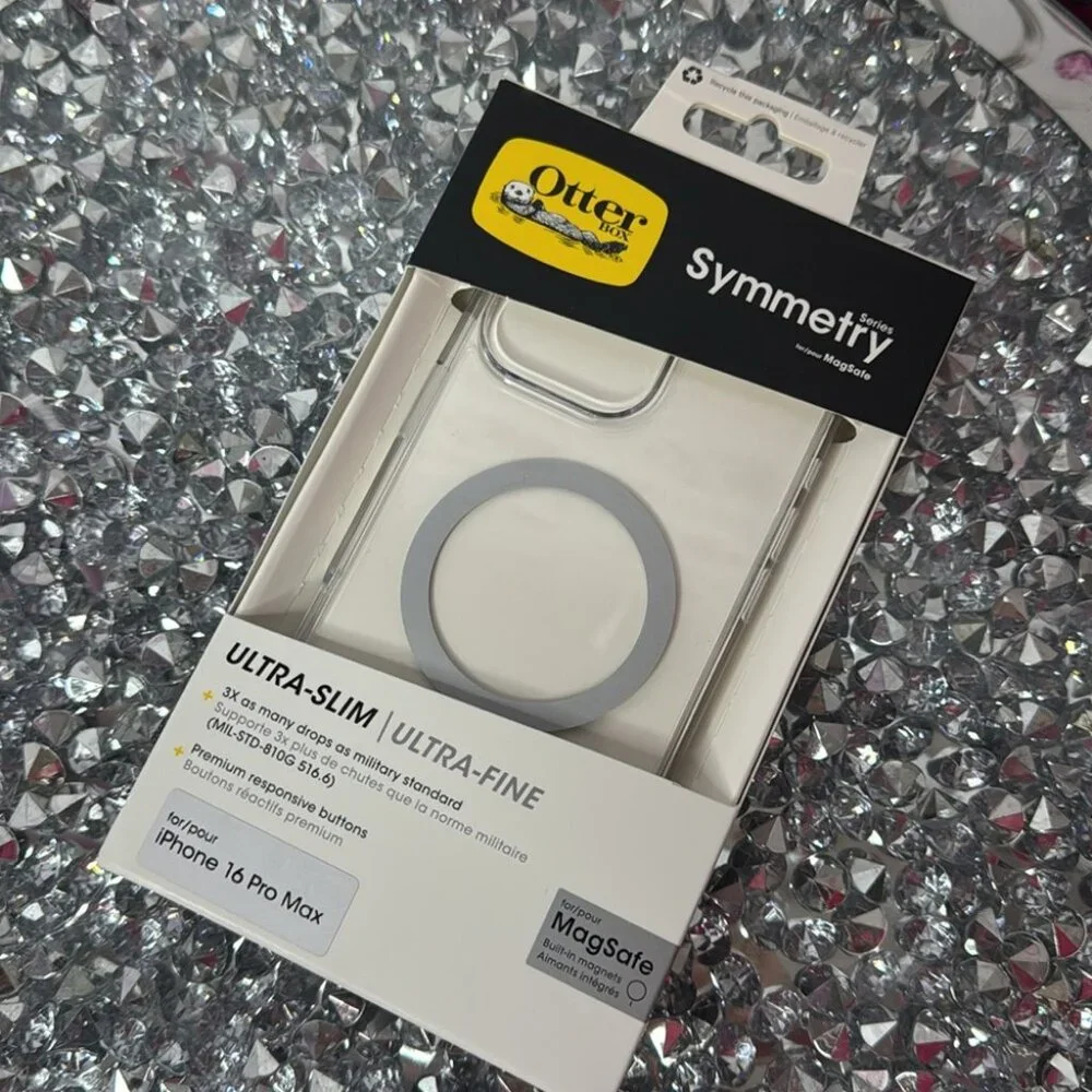 Otterbox magsafe iPhone 16 pro max BRAND NEW Clear iPhone Case with Gray Design