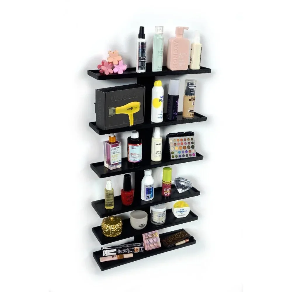 Wall Mounted Display Shelf for ULTA Mini Brands BLACK - 6 Shelves