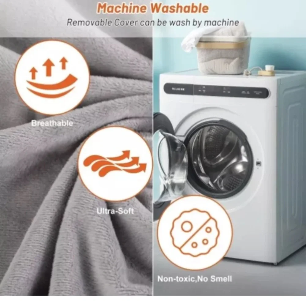 Adjustable Electric Heating Pad For Dog Cat Pet Washable Cover 16x18”