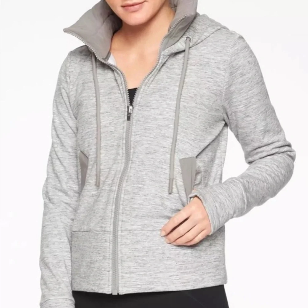 Athleta Victory Primaloft Hoodie Women's Size Small Gray