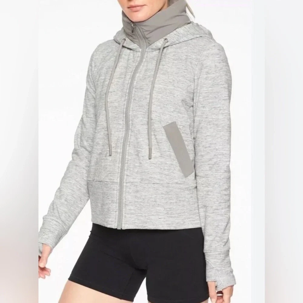 Athleta Victory Primaloft Hoodie Women's Size Small Gray