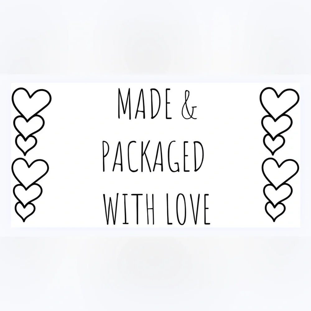 30 STICKERS - 2” x 1” - MADE & PACKAGED ‘WITH LOVE’