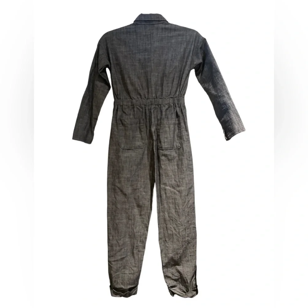 DISNEY MULAN JUMPSUIT GIRLS SIZE 9/10 EMBROIDERED FLORAL GRAY W/HOT PINK…