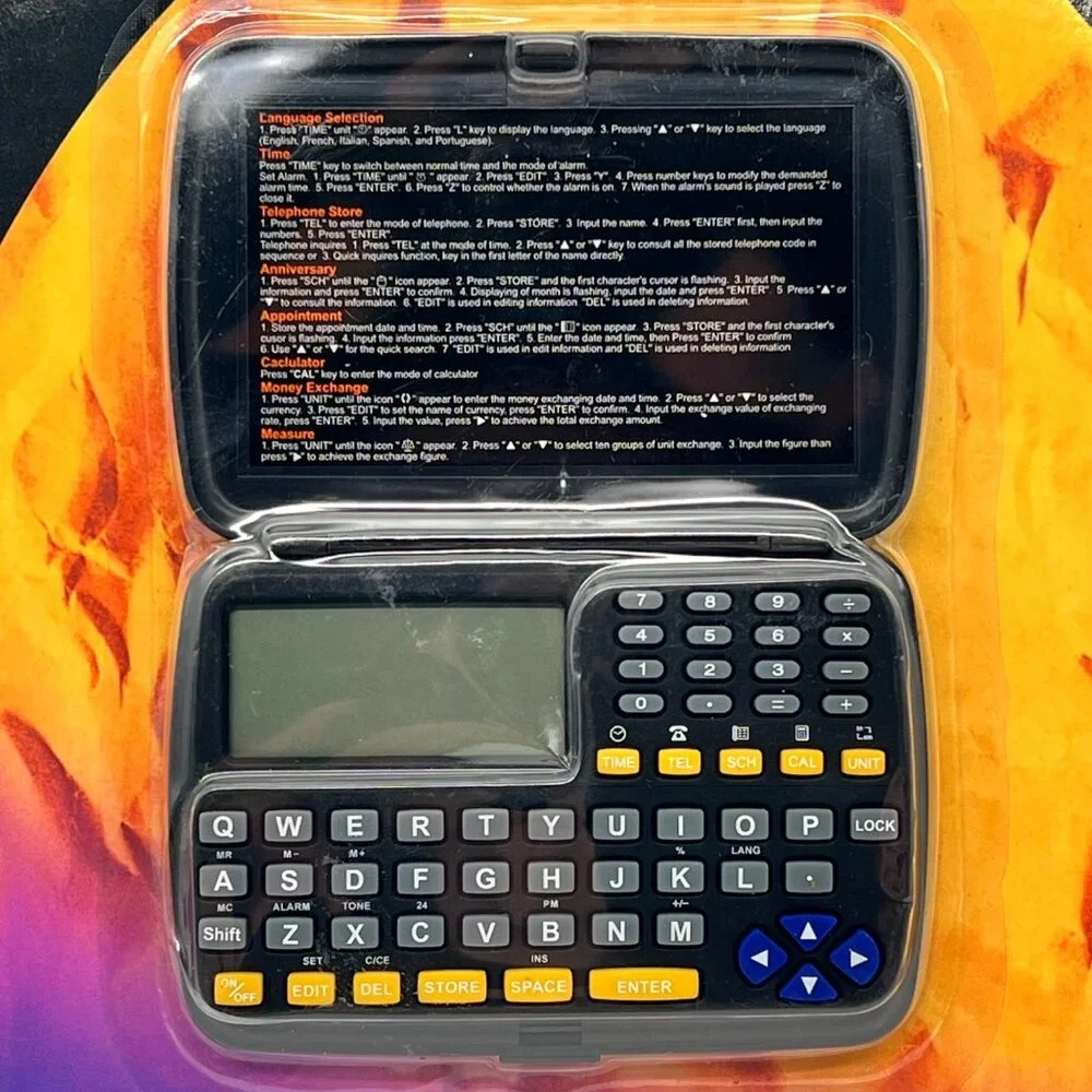 Vintage Generation Data Bank Calculator With 3-Line LCD Display Alarm & Planner
