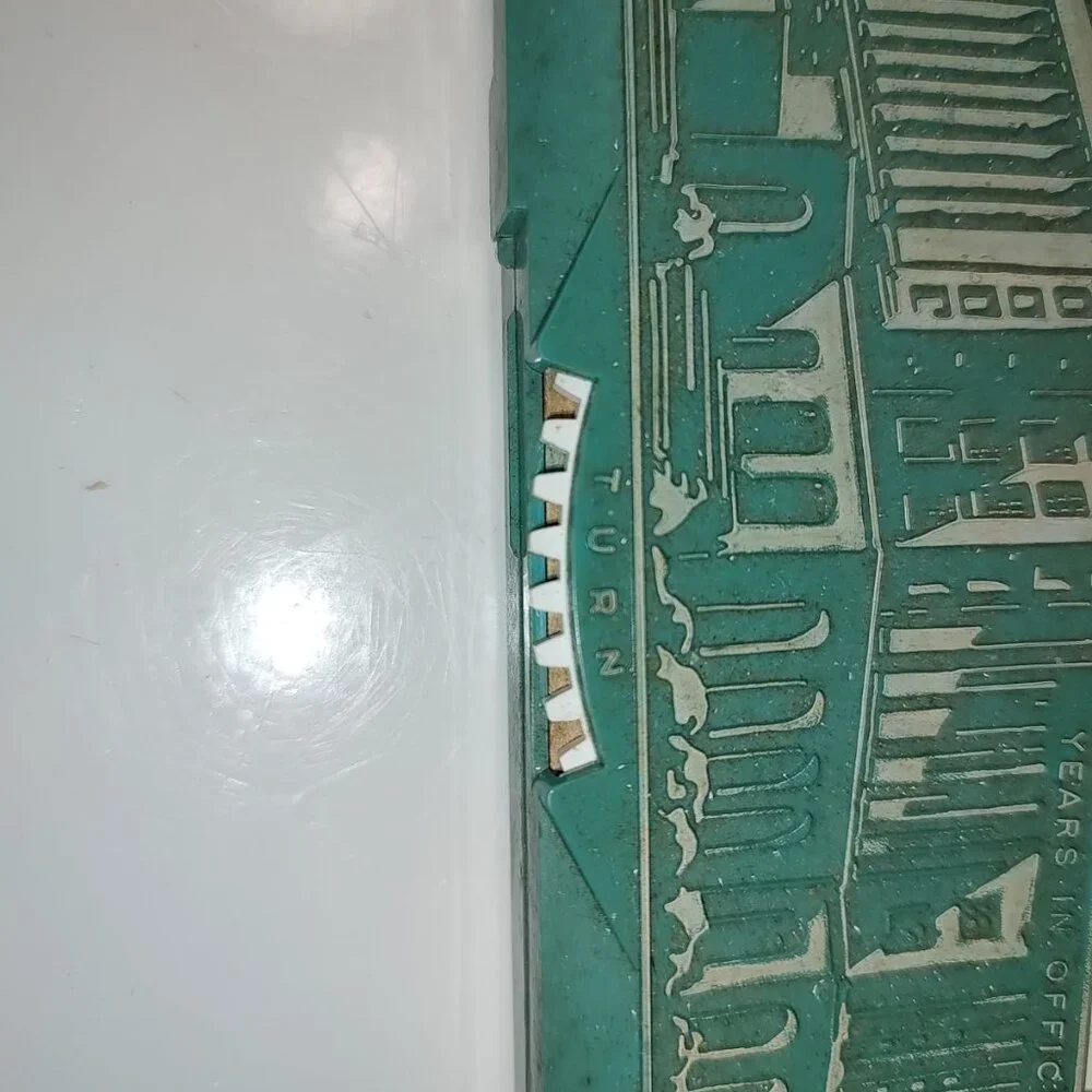 Vintage 1960 Sterling Plastic Co Educator Pencil Case US Presidents Terms Office