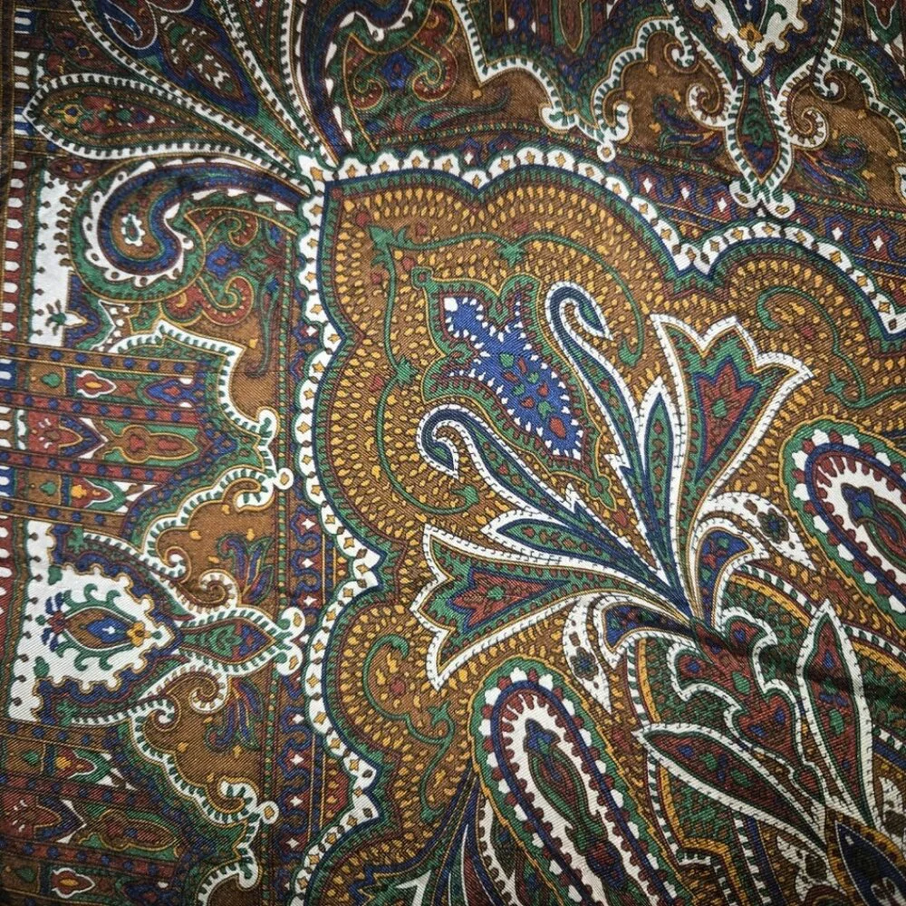 EUC Authentic YSL Paisley Print Silk Scarf