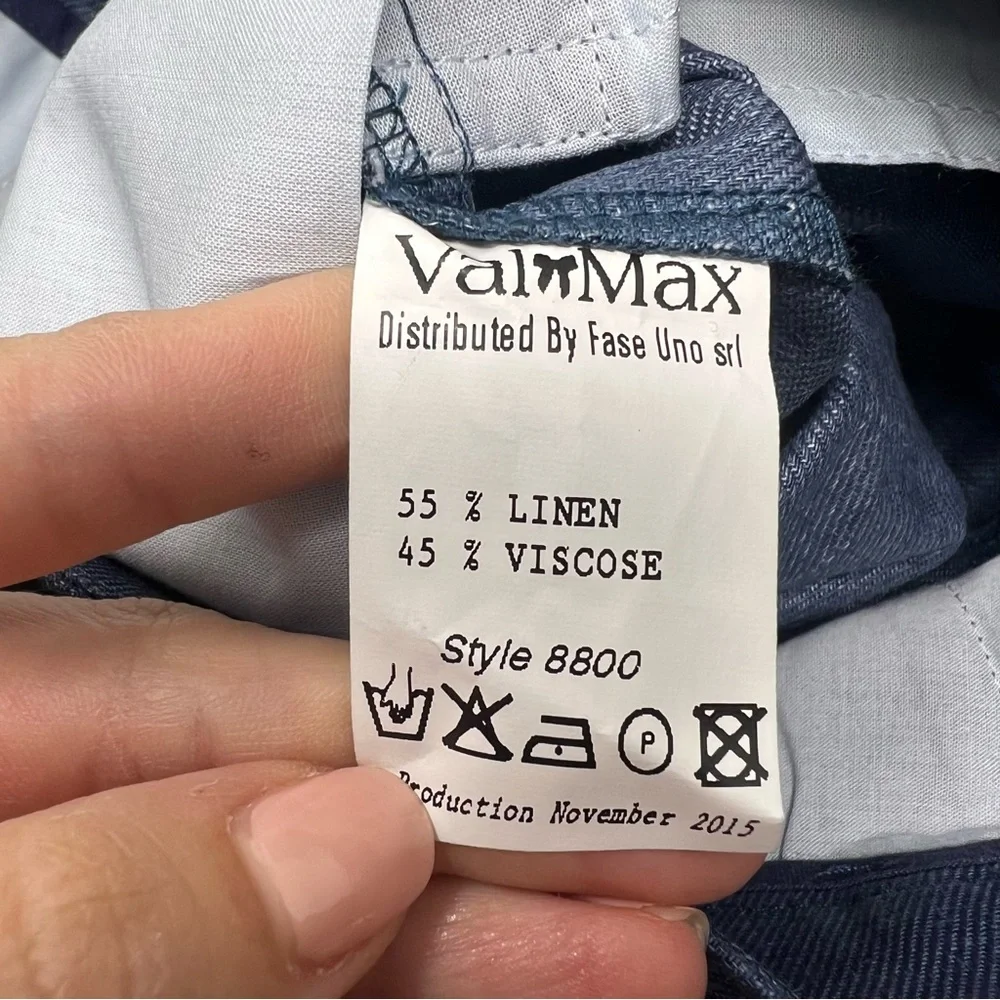 Val max Valmax flare linen viscose blue girl’s pants size 10 CL