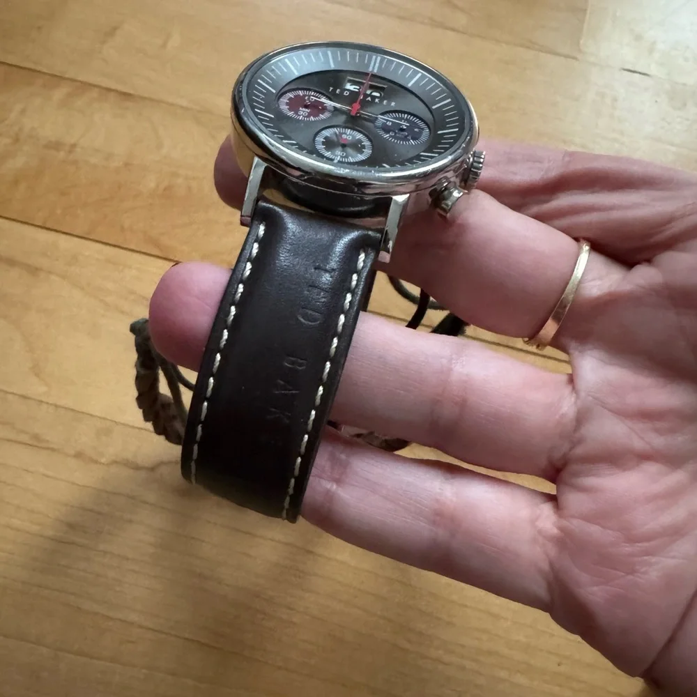 Ted Baker Brown and Silver Men's Watch